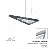потолок Остров (панель) ПВС Треугольник прямоугольный 600х300 Ral 9003 белый  фото