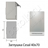 потолок Заглушка к рейке 40/70 Cesal белый матовый 3306 алюминий фото