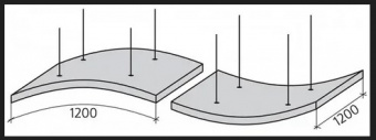 Панель-остров Armstrong Optima Canopy Concave 1170х1040 х 30мм (волна)